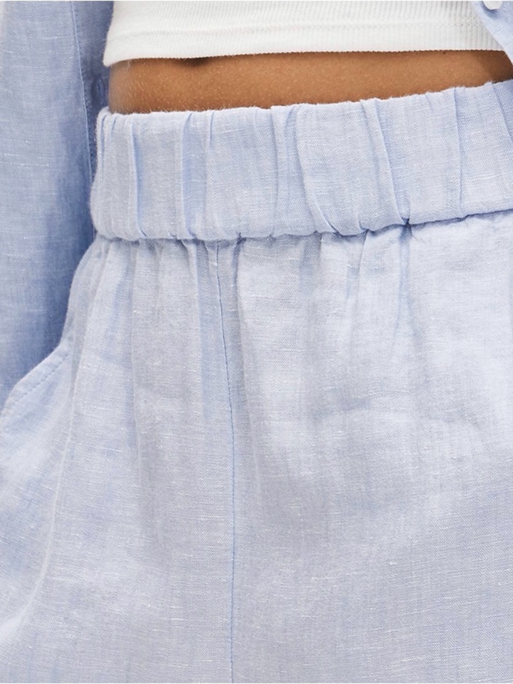 J. Crew Tropez linen shorts in French Blue - Picture 4 of 5